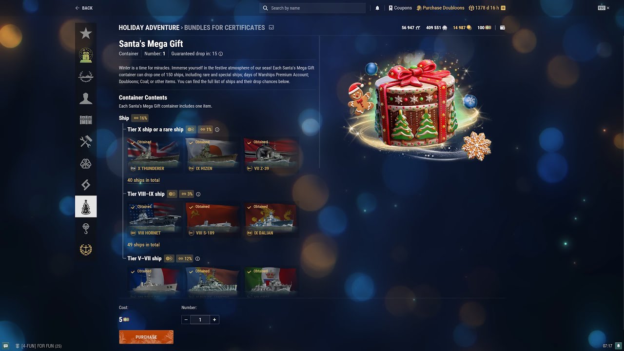 World of Warships Open 20× Santa