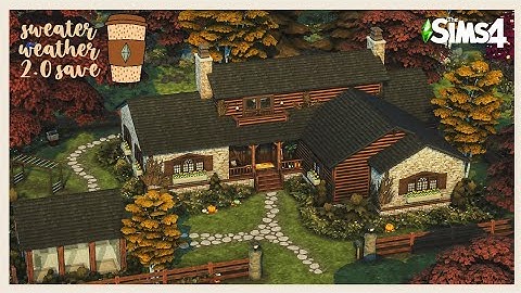 Autumn Cottage Farmhouse 🍁 The Sims 4 Speed Build | No CC | #TS4SweaterWeather 2.0 Save File Collab
