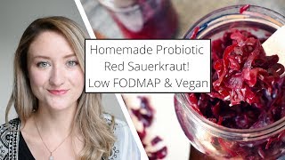 Easy Probiotic Red Sauerkraut! 💚 Low FODMAP Recipe screenshot 3