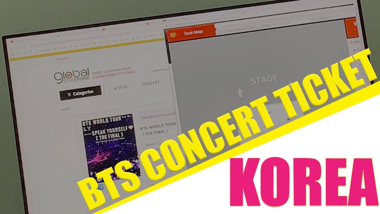 TUTORIAL ♡ MUA VÉ BTS CONCERT KOREA BTS CONCERT TICKETS KOREA YouTube