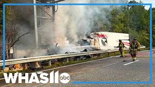Semi fire closes I-65 near Henryville, Indiana