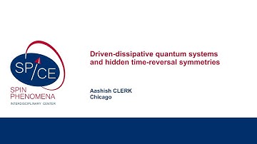 Talks - Dissipative Phases of Entangled Quantum Matter - Aashish CLERK, Chicago