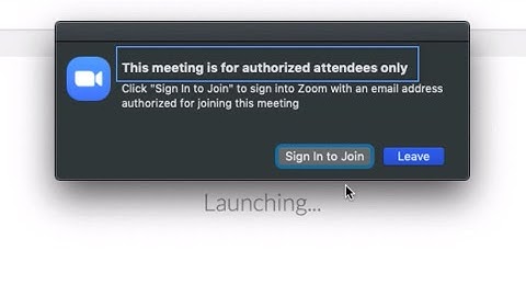 This meeting is for authorized attendees only - How to sign up Zoom