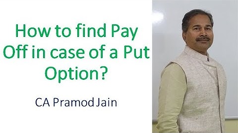 How to find Pay Off in case of a Put Option?  I CA Pramod Jain