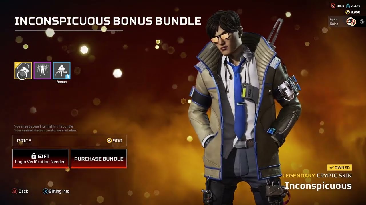 Legendary Bundle for Crypto (Inconspicuous), S16 Store Update. [Apex  Legends - Highlight - Feb 23]
