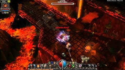 Torchlight Level 23 Vanquisher Gameplay - Molten Prison Floor 22 Hard