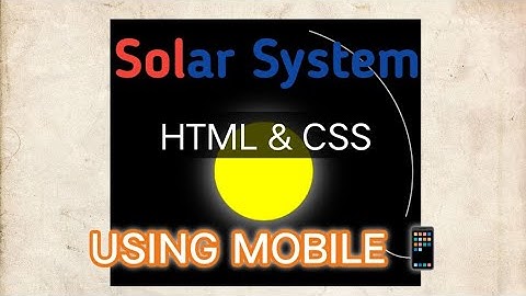 Solar System ll Using Html & CSS ll #coding #solar