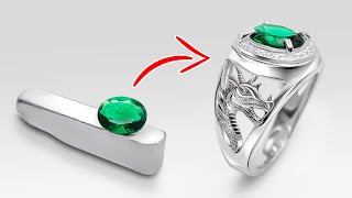 How to make Silver Signet Dragon ring  How it's made Jewellery