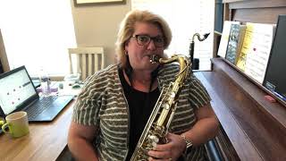 Concert Bb Scale on Tenor Sax w/Mrs. McInnis