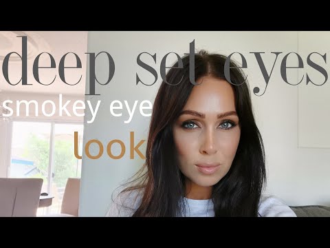Smokey eye makeup tutorial for deep set eyes #makeuplook #over30