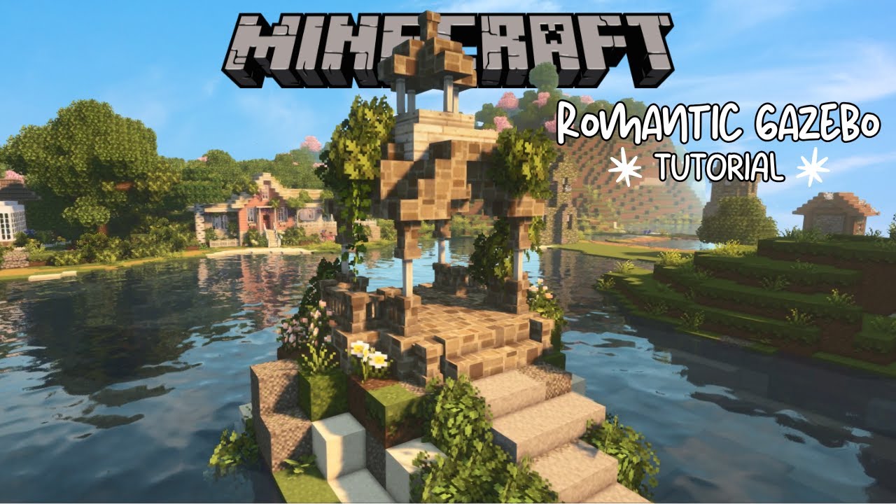 How to Build a Romantic Gazebo 🌸| Minecraft Tutorial using CIT Resource ...