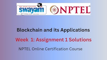 Blockchain and its Applications Week 1 || NPTEL ANSWERS 2025 #nptel  #nptel2025  || NPTEL 2025