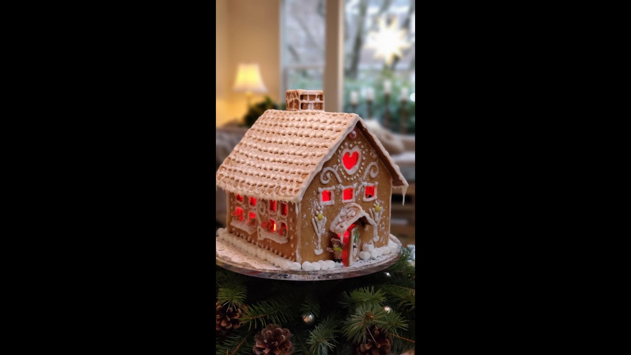 Gingerbread House 2020 with smoke.