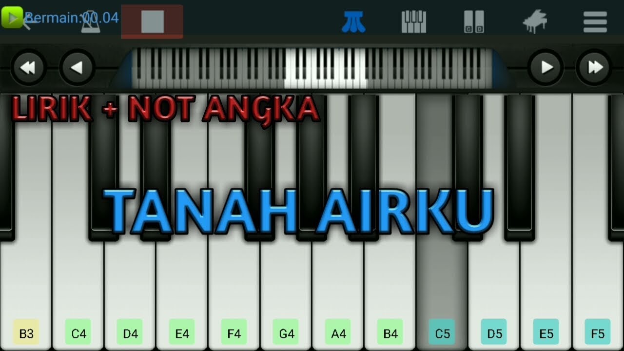 IBU SUD - TANAH AIRKU - PERFECT PIANO - YouTube