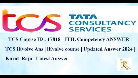 17818 ITIL Competency TCS iON Self Paced