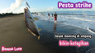 Pantai Nyanyi MENYALA‼️Pesta strike//casting pinggiran dapat banyak ikan//shore jigging