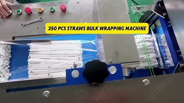 250 PCs Straws Automatic End Line Packaging Machine | SAYOK #strawpackingmachine #manufacturer