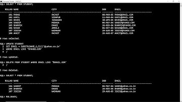 SQL-Lecture 12 - UPDATE, DELETE, COMMIT, ROLLBACK & SAVEPOINT