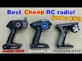 Best Cheap RC radio transmitter shootout review - DumboRC X6, Flysky FS-GT3C, Austar AX5S