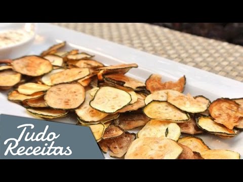 CHIPS DE ABOBRINHA NO FORNO RECEITA SAUDÁVEL