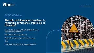 The role of information provision in migration governance: Informing to dissuade?