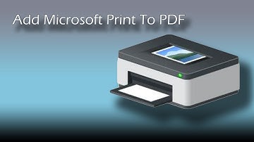 HOW TO INSTALL MICROSOFT PRINT TO PDF PRINTER , FIXING MISSING DRIVER