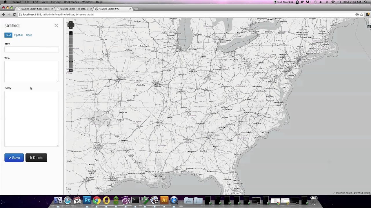 Neatline Feature Preview - Importing SVG documents from Adobe Illustrator