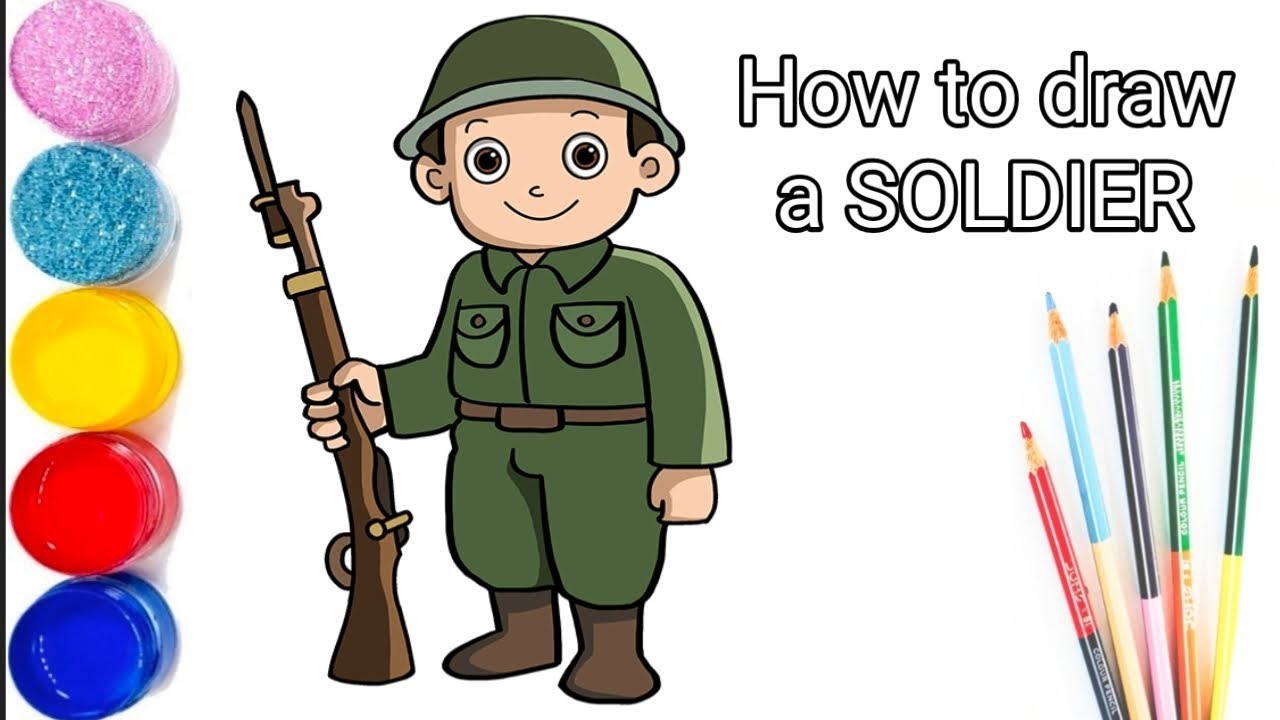How to draw a Soldier, for beginners | Soldier drawing, Drawing tutorial  easy, Drawings
