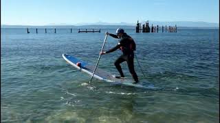 Learn how to do the stand up paddle board pivot turn (also called the buoy and step back turn).