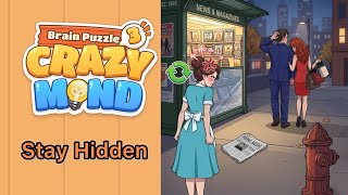Brain Puzzle 3: Crazy Mind Level Stay Hidden - Brain Puzzle 3 switch the women posture and help her