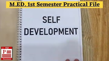 Self Development M.Ed. 1st Semester Hindi Medium Practical File