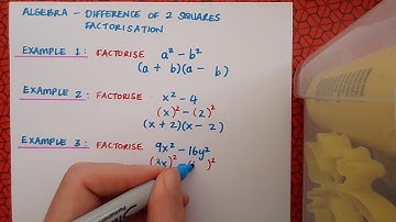 Algebra - Difference of Two Squares Factorisation