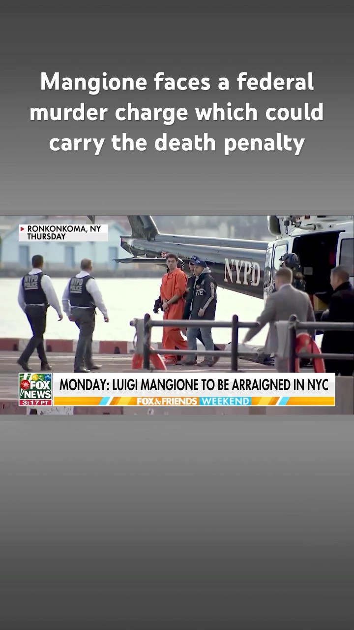 Suspected CEO killer Luigi Mangione to be arraigned on Monday #shorts