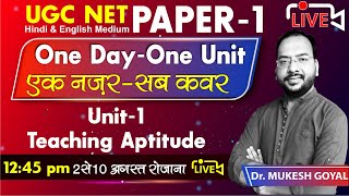 One Dayone Unit  Teaching Aptitude       Ugc Net Paper1 ugcnetpaper1  ugcnetpaper2