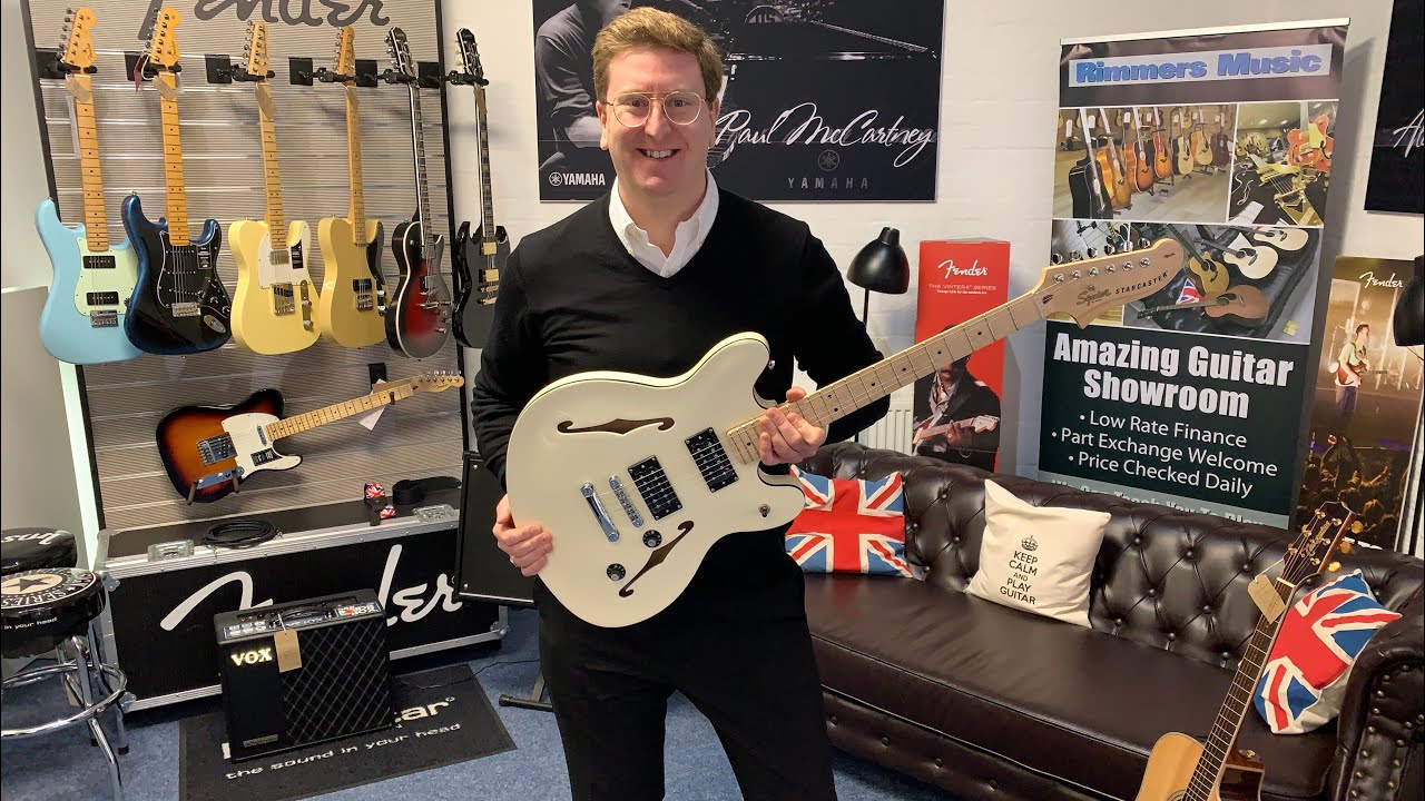 Squier Affinity Starcaster   Demonstration And Reasons To Buy With James  From Rimmers Music