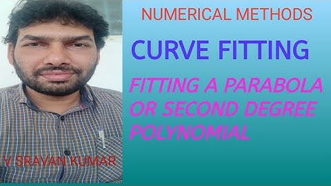 FITTING A PARABOLA IN TELUGU or fitting a second degreepolynomial