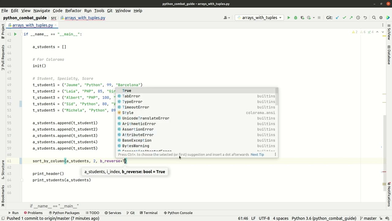 Ordenar un Array amb Tuples fent servir lambda en Python
