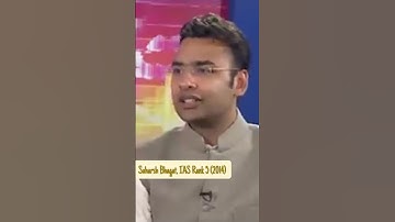 Clear UPSC Mains with Hard Work | Suharsh Bhagat AIR 5 (2014) | UPSC Motivation