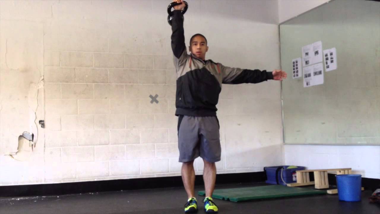 Overhead Single Arm KB Reverse Lunge - YouTube