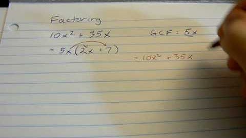 Factoring Polynomials (part 1)