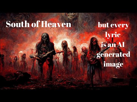 Slayer - South of heaven but every lyric is an AI generated image