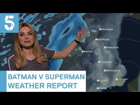 Batman v Superman weather report with Sian Welby: "The dark knight rises..." | 5 News