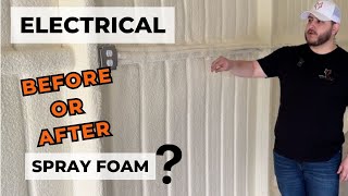 When should I do Electrical with Spray Foam Insulation on Metal Buildings? | WolfSteel Buildings