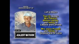 Adalbert Mathurin ~ Long Obituary