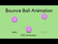CSS Bounce Ball Animation - Quick Animation Tutorial using HTML CSS