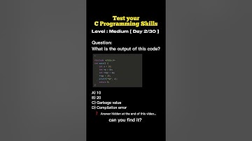 Day 2 Think you know C programming? Test your knowledge with this MCQ!  ‎⁨@5minutesprogramming⁩