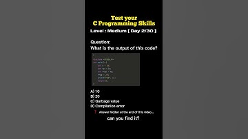 Day 2 Think you know C programming? Test your knowledge with this MCQ!  ‎⁨@5minutesprogramming⁩