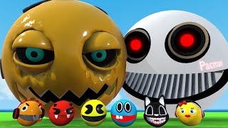 Pacman vs Two-Legged Flying Robot Pacman vs Bulldozer Robot