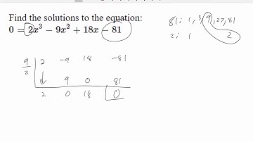 MOER support video   Solving a cubic using synthetic division