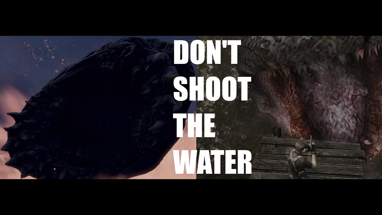 Resident Evil 4 - Don't Shoot The Water (Del Lago Easter Egg) // Remake vs. Original [4k/60fps]